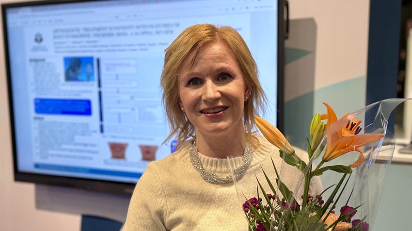 Elina Nordström sai kongressiesityspalkinnon Hammaslääkäripäivillä 2025.
