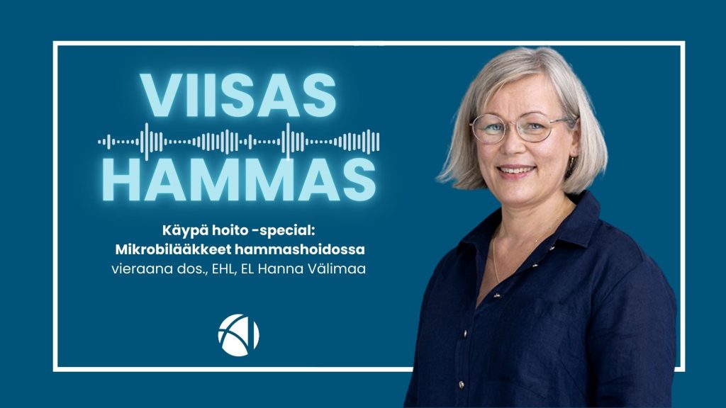Viisas Hammas -podcastin vuoden 2025 viimeinen jakso Käypä hoito-special, kuvassa Hannamari Välimaa.