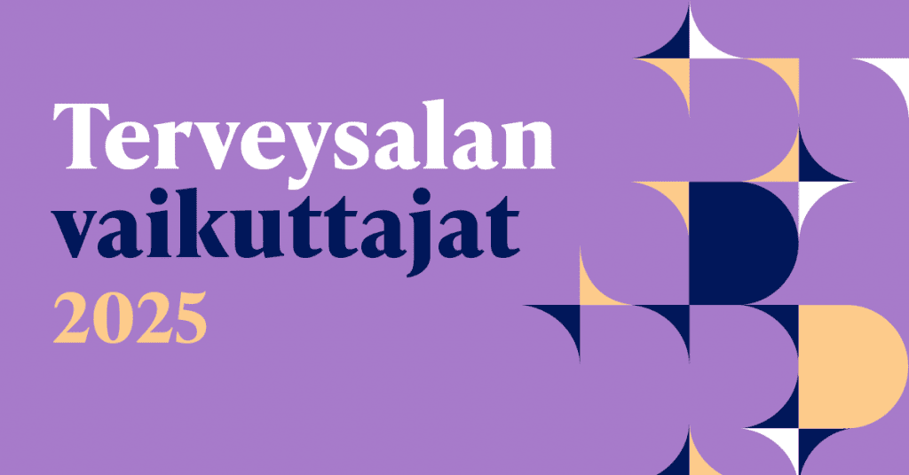 Terveysalan vaikuttajat 2025 -tunnus.